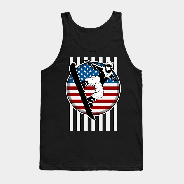 USA Snowboarder Tank Top by RadStar